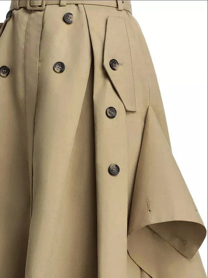 Belted Strapless Trench Bustier Dress - Dresses