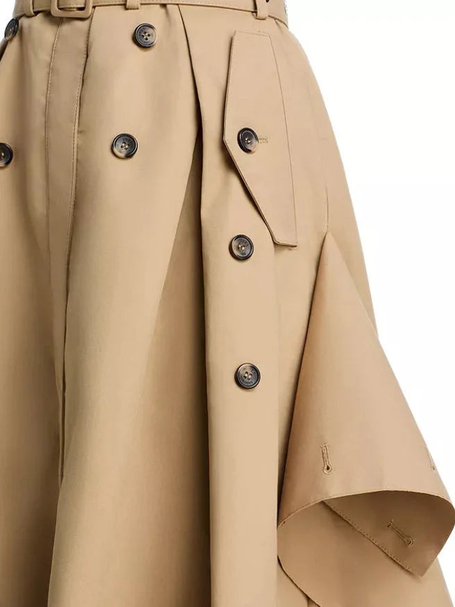 Belted Strapless Trench Bustier Dress - Dresses