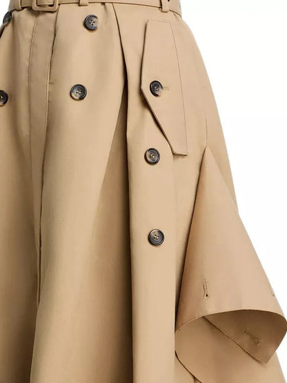 Belted Strapless Trench Bustier Dress - Dresses