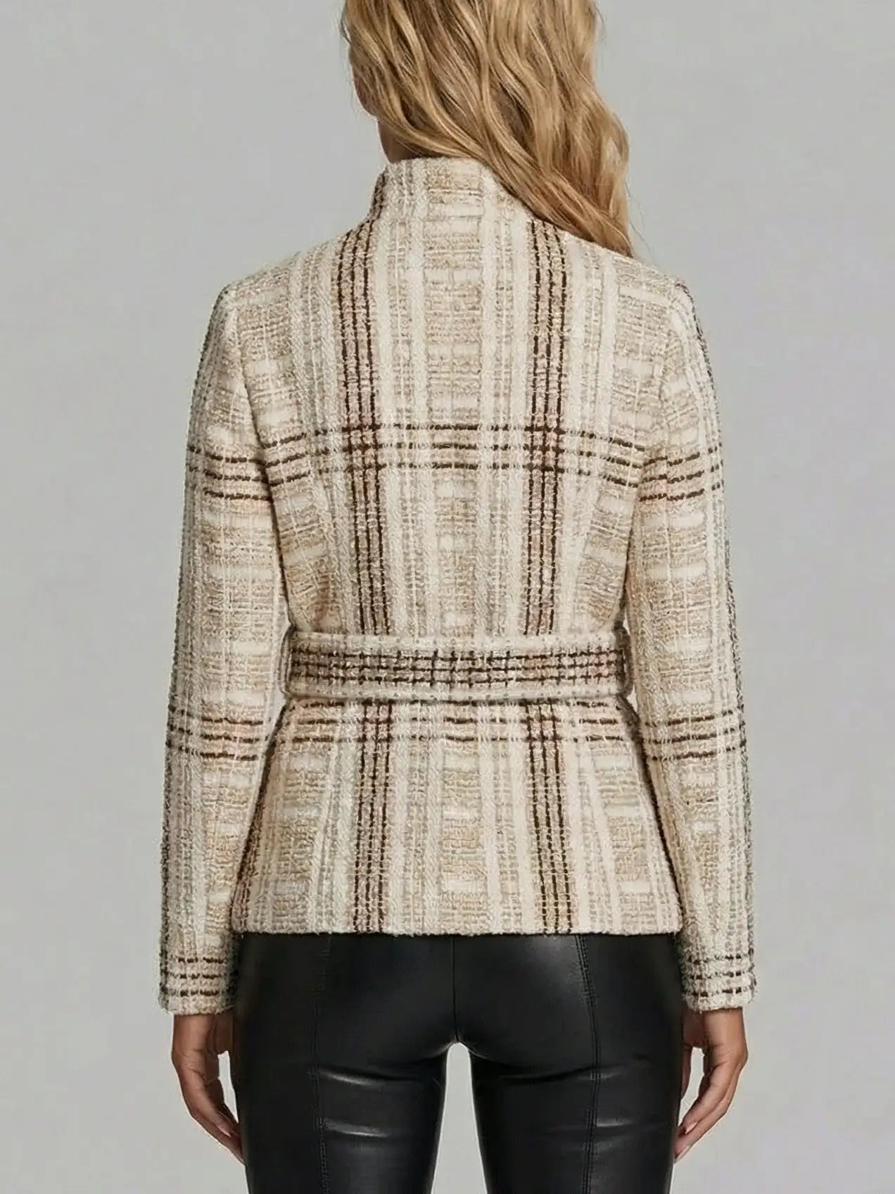 Belted Textured Wool-Cashmere Jacket - Jackets