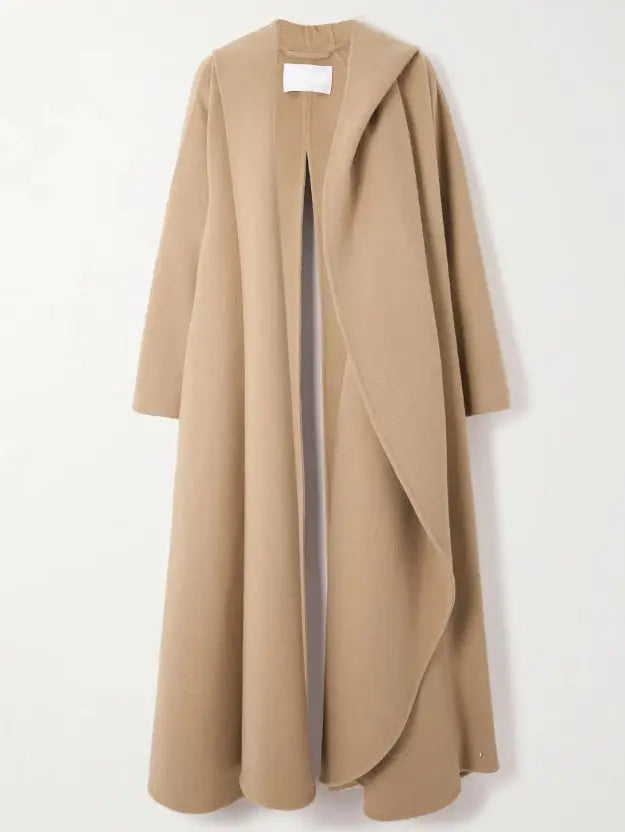 Belted Wool and Cashmere Hooded Spit Coat - Coats