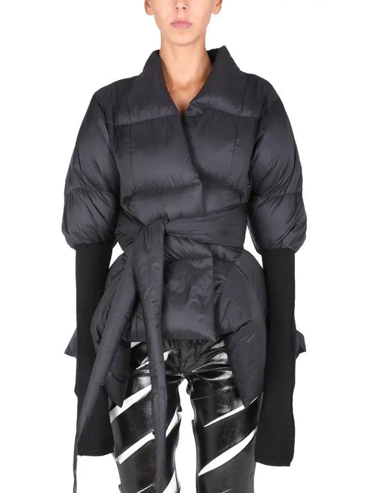 Black Batwing Duvet Down Jacket - Branna Couture