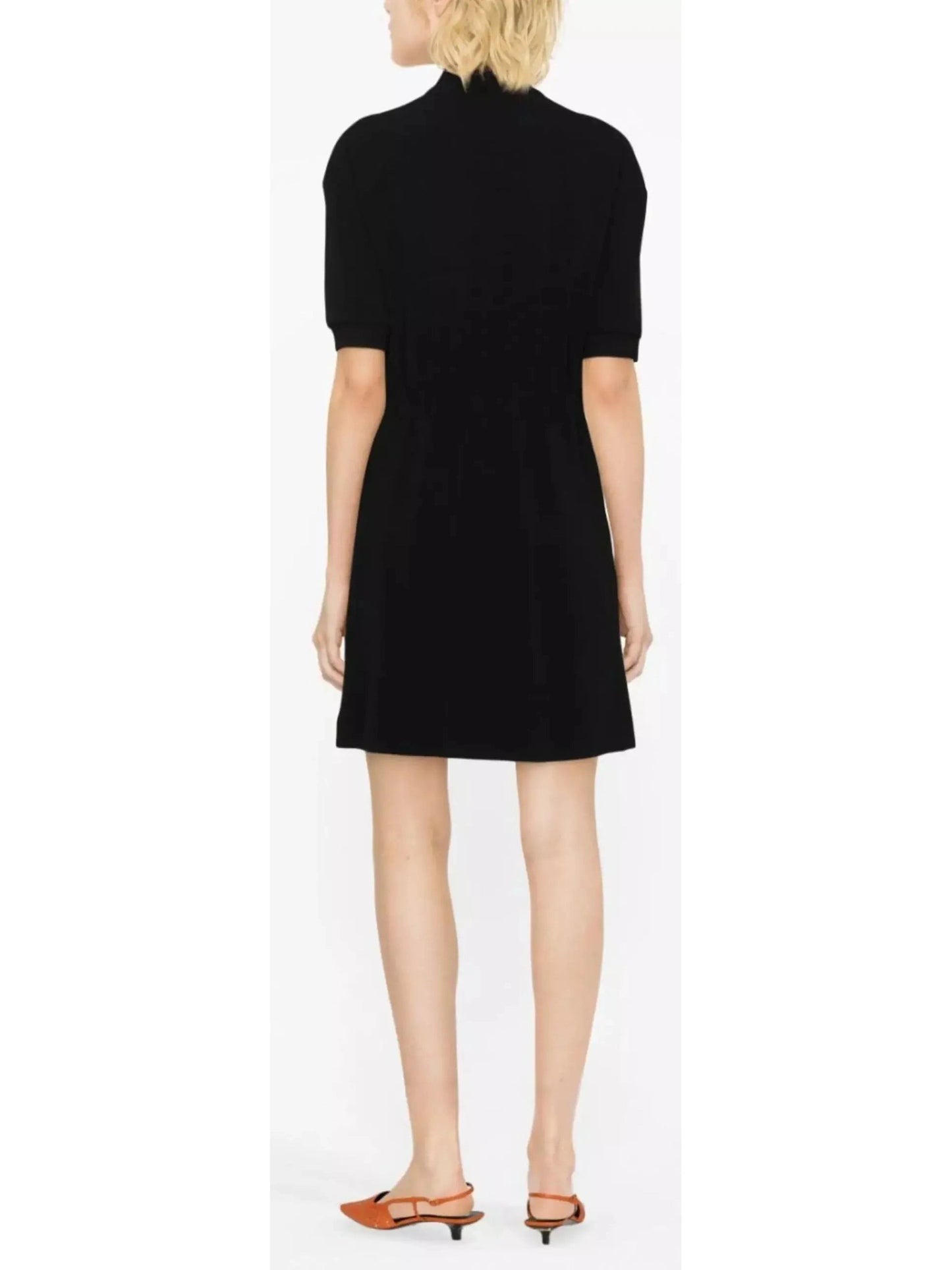 Black Short-Sleeve Jersey Mini Dress - Branna Couture