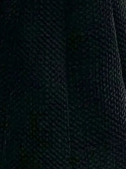 Black Quilted Velvet Coat with Gold Buttons - Coats