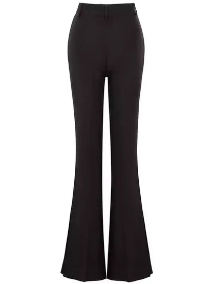 Black Off Shoulder Bow Detail Top and Pant Set Suits & Sets