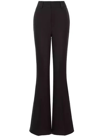 Black Off Shoulder Bow Detail Top and Pant Set Suits & Sets