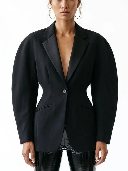 Black Sculpted Single Breasted Blazer - Small - Jackets