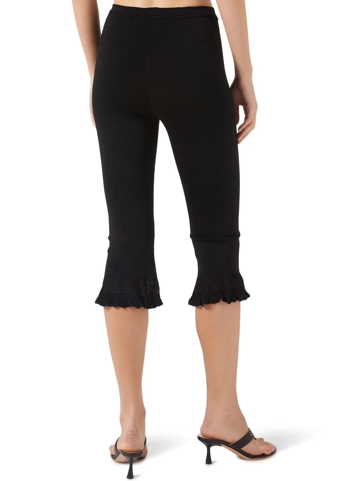 Black Stretch Knit Tank and Capri Set - Suits & Sets