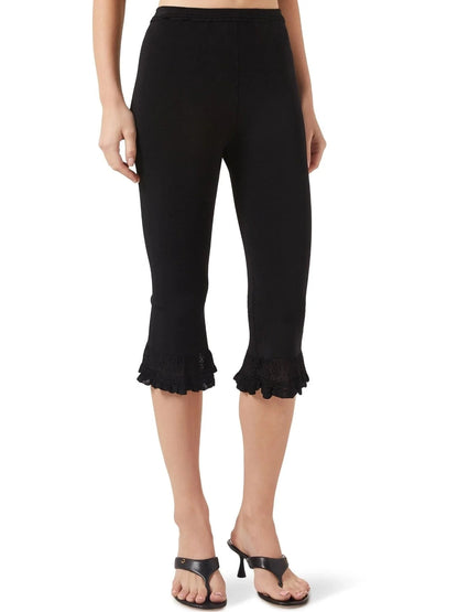 Black Stretch Knit Tank and Capri Set - Suits & Sets