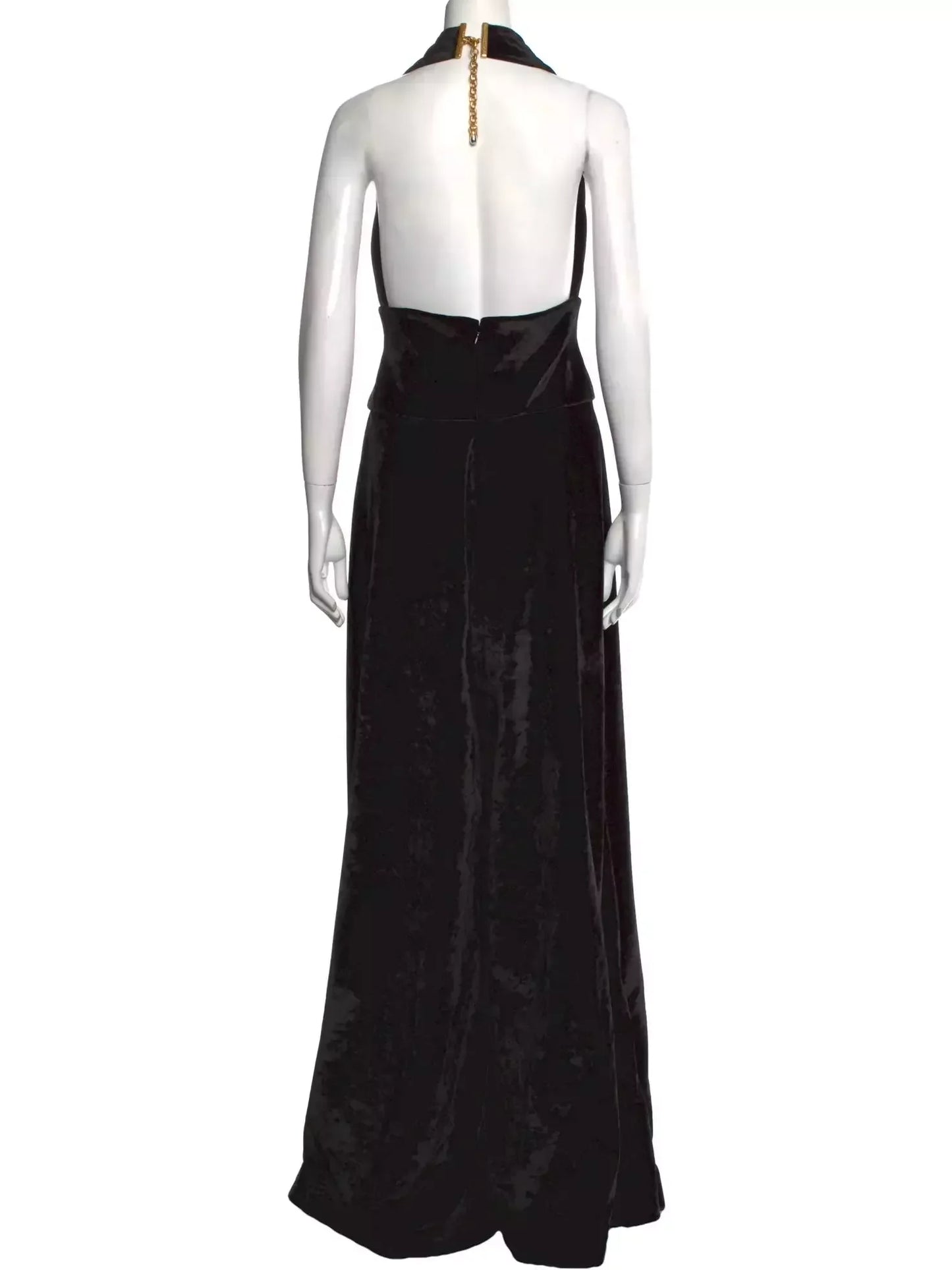 Black Velvet Halter Neck Jumpsuit - Suits & Sets