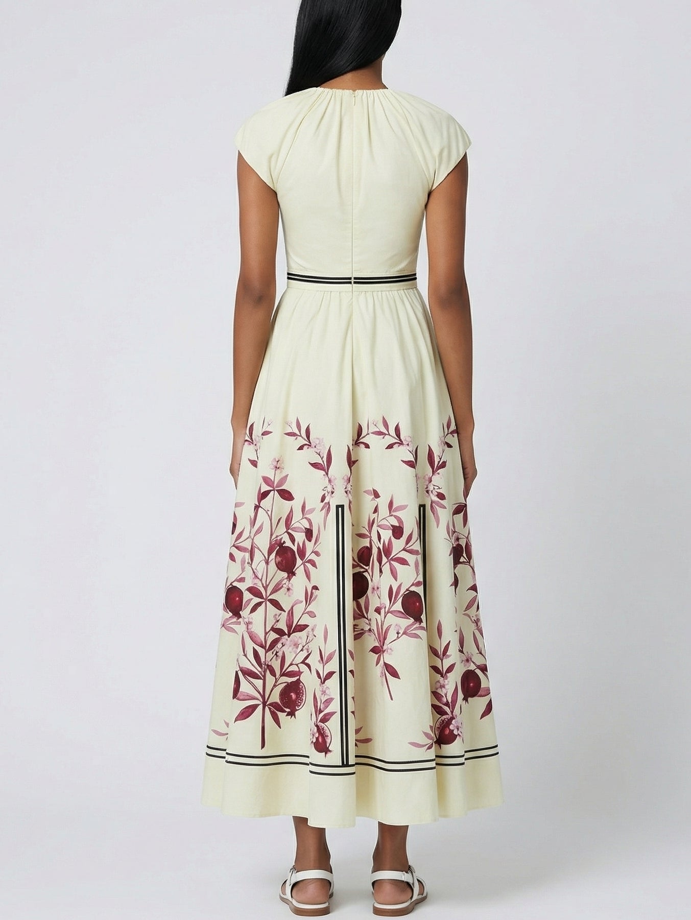 Botanical Border-Print Maxi Dress - Dresses