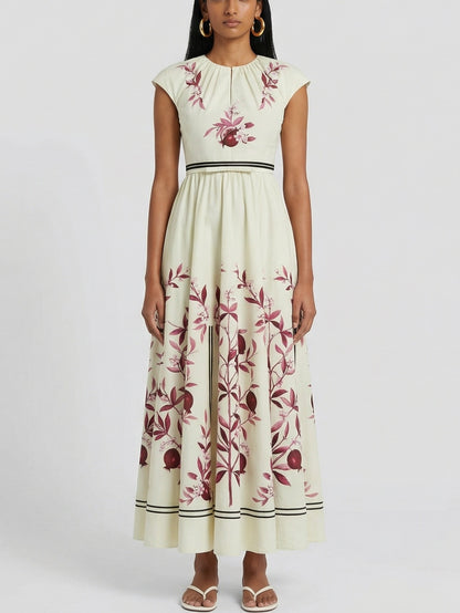 Botanical Border-Print Maxi Dress - Dresses