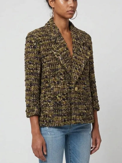 Bouclé Tweed Wool-Blend Jacket