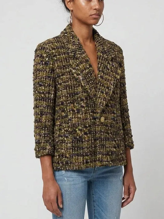 Bouclé Tweed Wool-Blend Jacket