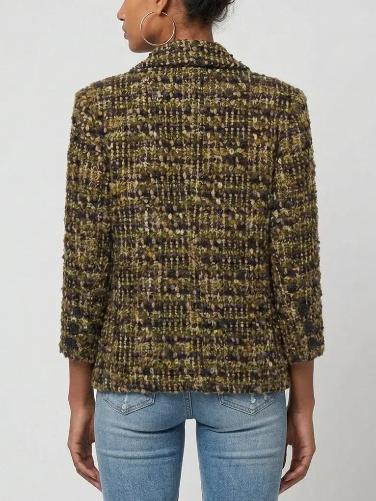 Bouclé Tweed Wool-Blend Jacket
