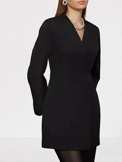 Boxy Blazer and Long Sheer Skirt Set - Suits & Sets