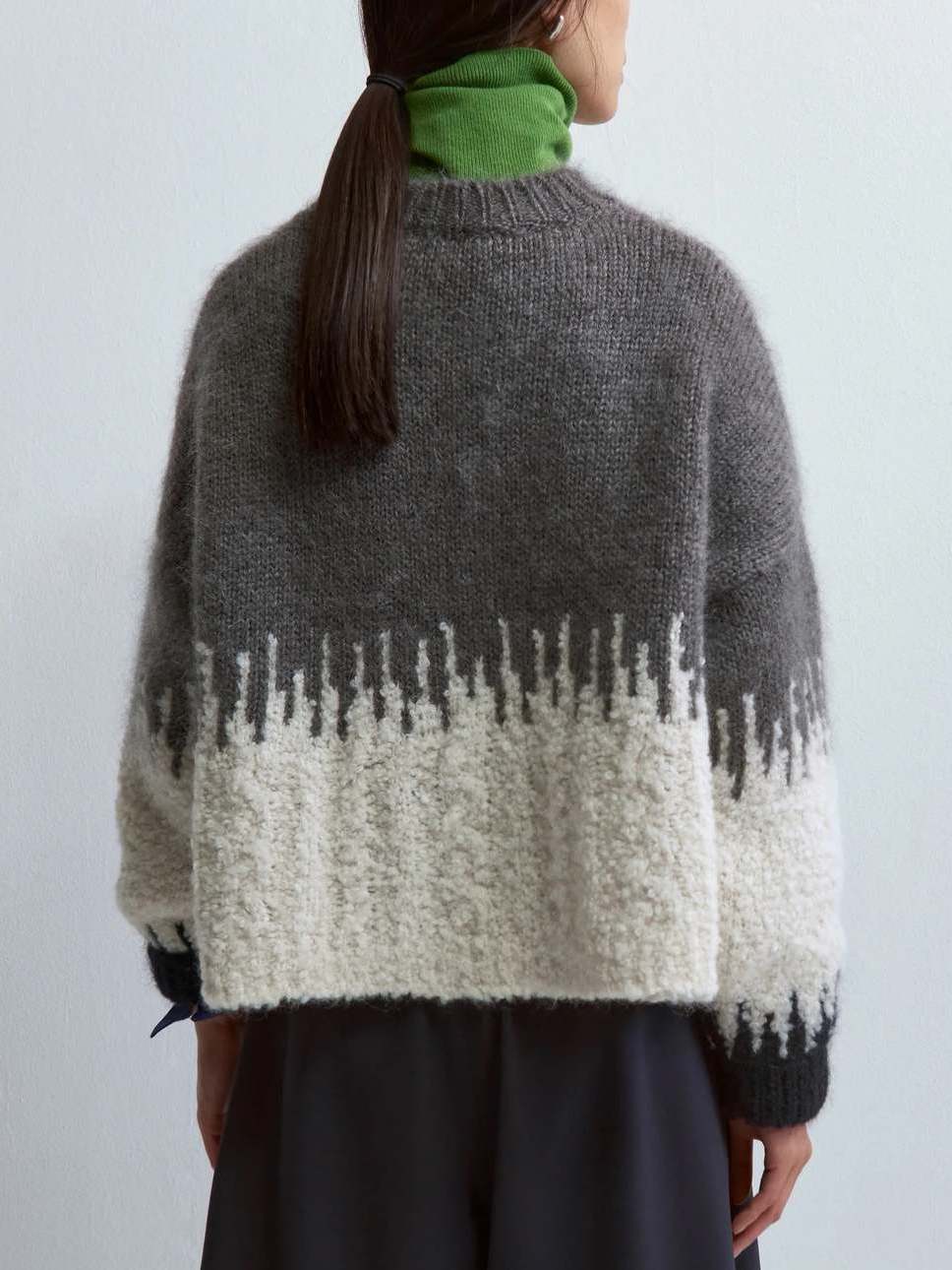 Boxy Textured Wool-Blend Sweater Branna Couture