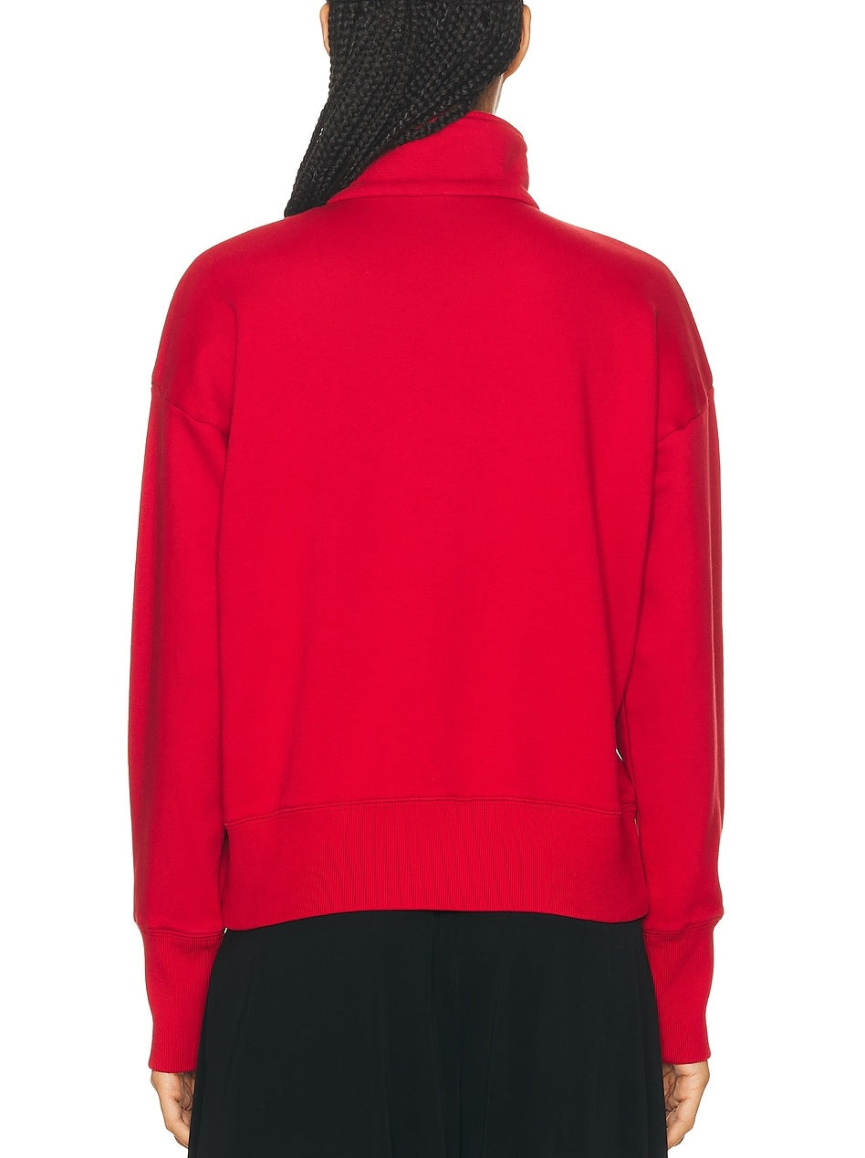 Bright Red Stanfield Zip Polo Sweatshirt Branna Couture