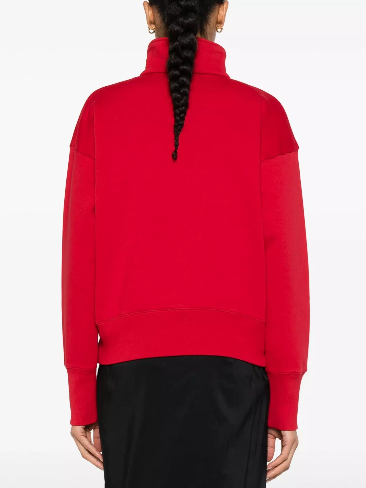 Bright Red Stanfield Zip Polo Sweatshirt Branna Couture