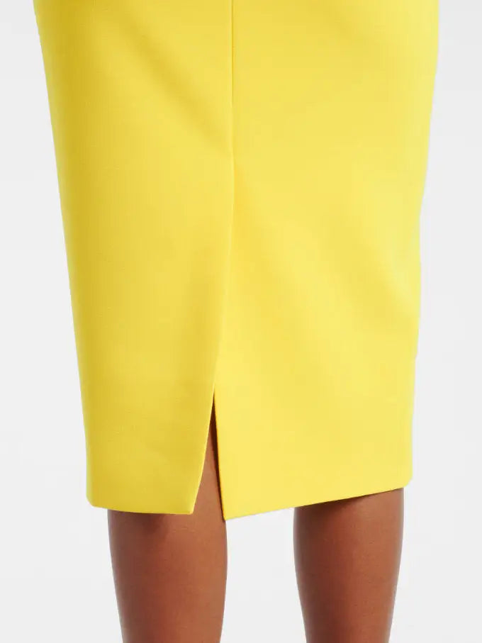 Bright Yellow Sculptured-Sleeve Dress - Dresses