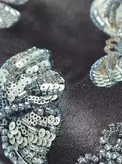 Brown Faux-Leather Butterfly Embroidered Long Coat - Coats