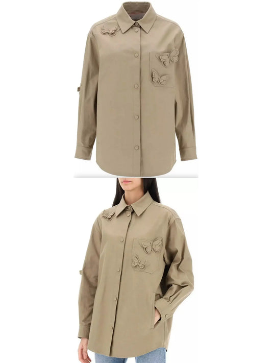 Butterfly Embellished Overshirt - Branna Couture