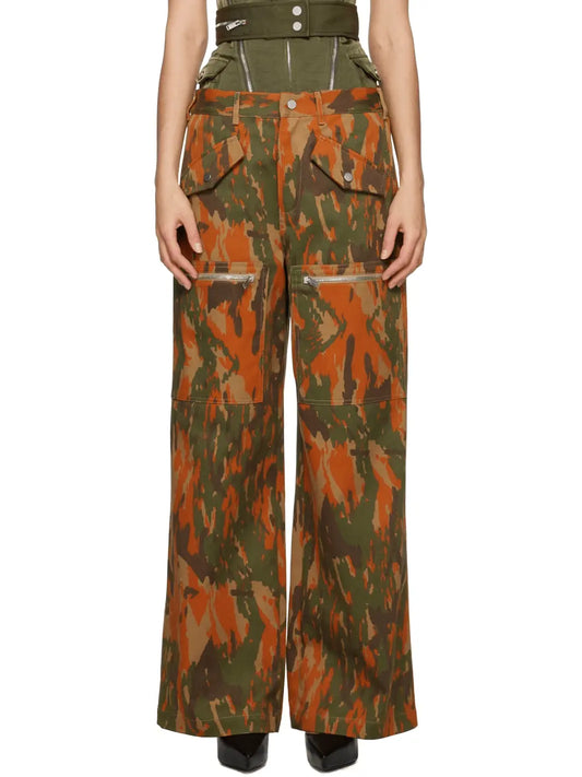 Camouflage Slouchy Pocket Trousers - Branna Couture