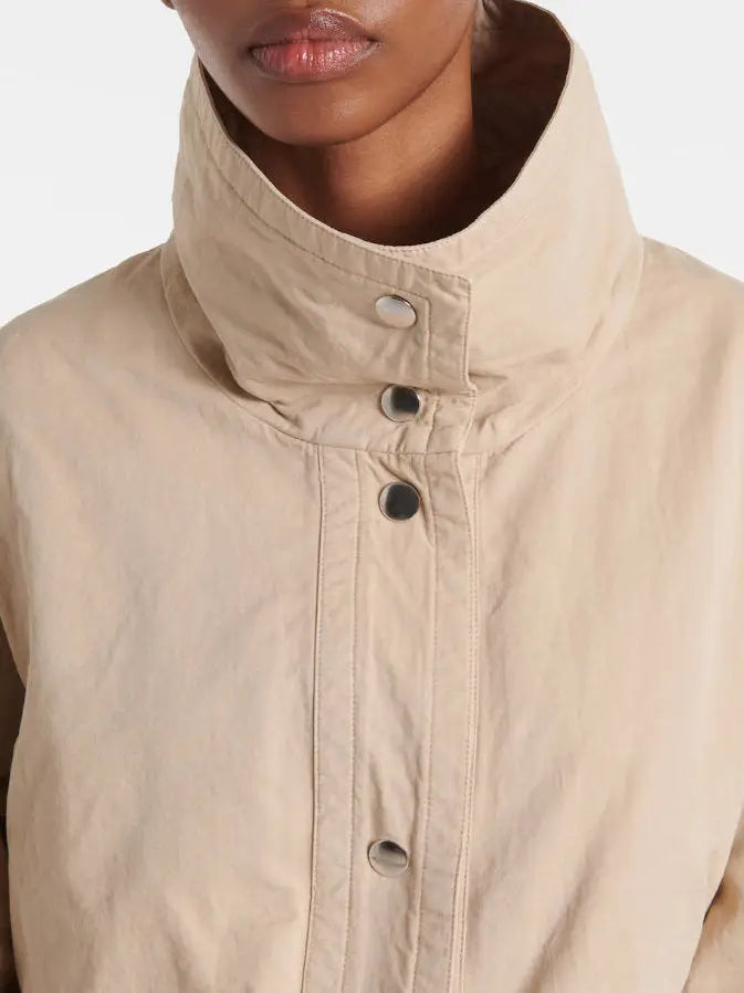 Cotton Gabardine Drawstring-Waist Jacket - Jackets