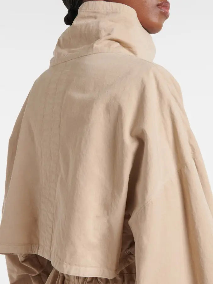 Cotton Gabardine Drawstring-Waist Jacket - Jackets