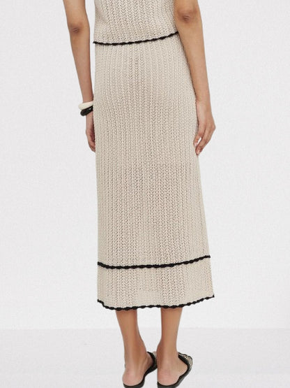 Crochet Knit Daisy Tank and Skirt Set - Suits & Sets