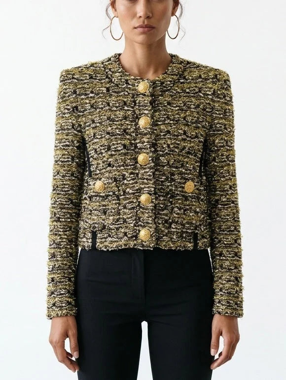 Tweed Check Jacket - S - Jackets