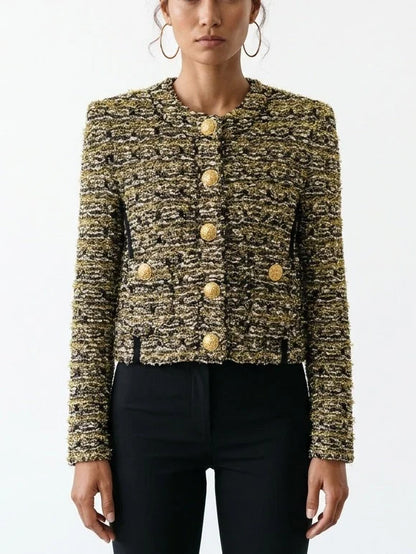 Tweed Check Jacket - S - Jackets