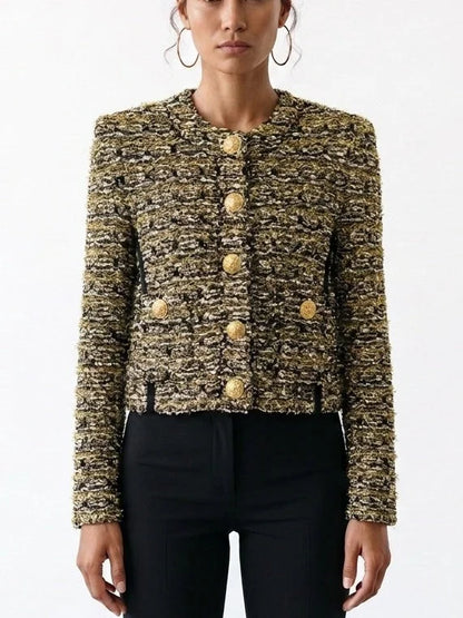 Tweed Check Jacket - Jackets