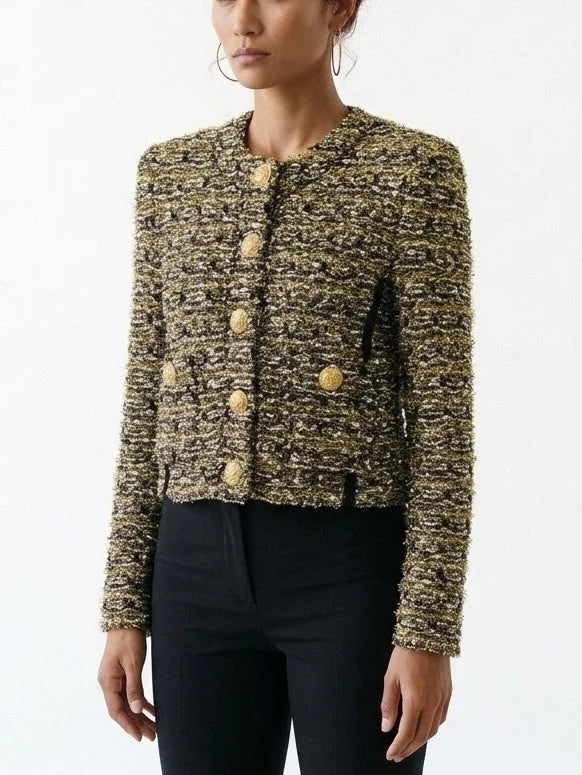 Tweed Check Jacket - Jackets
