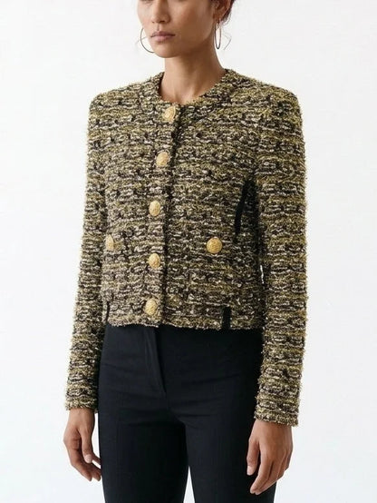 Tweed Check Jacket - Jackets