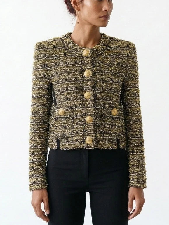 Tweed Check Jacket - Jackets