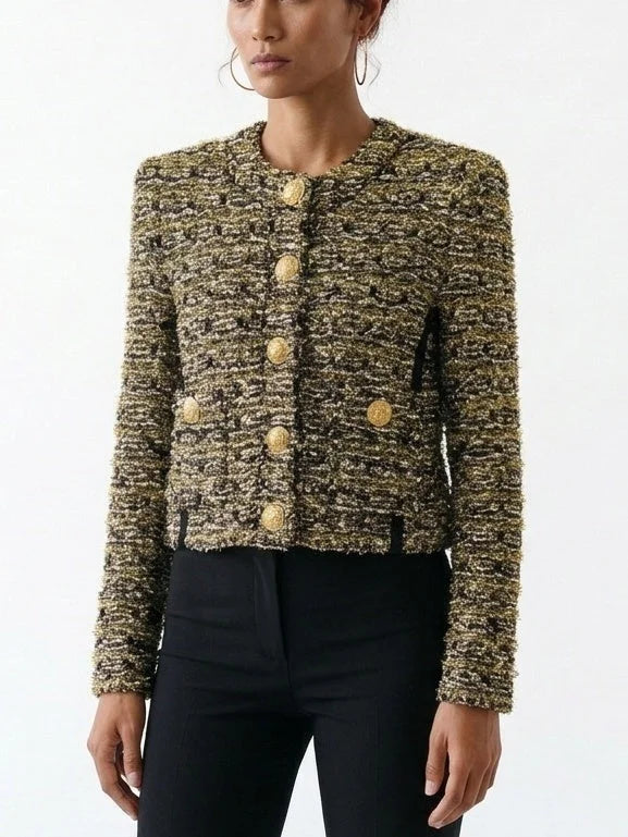 Tweed Check Jacket - Jackets