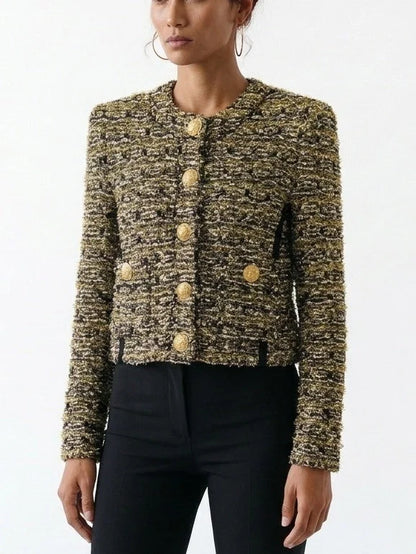 Tweed Check Jacket - Jackets