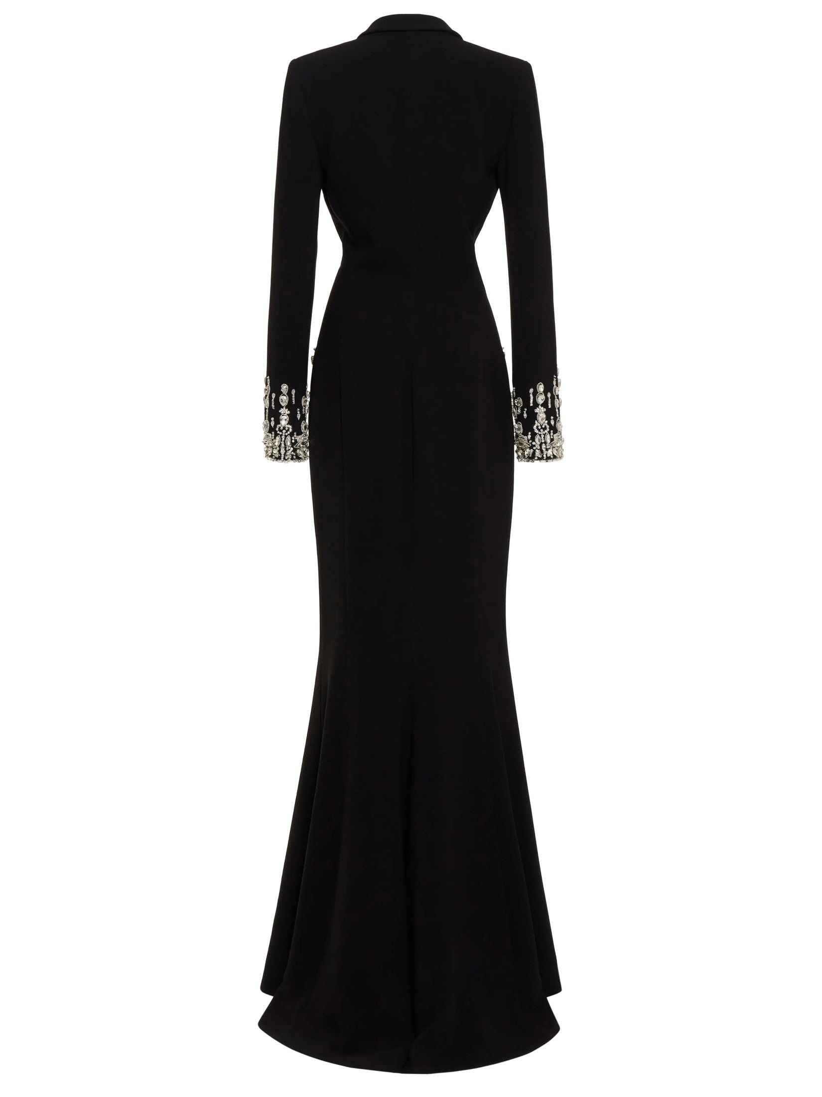 Crystal-Embellished Cady Blazer Dress/Gown - Branna Couture