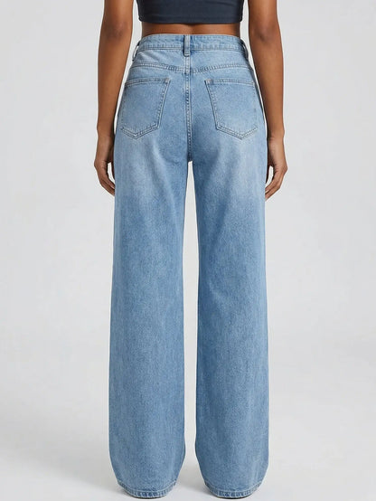 Crystal-Embellished Floral Cut-Out Jeans - Jeans & Pants
