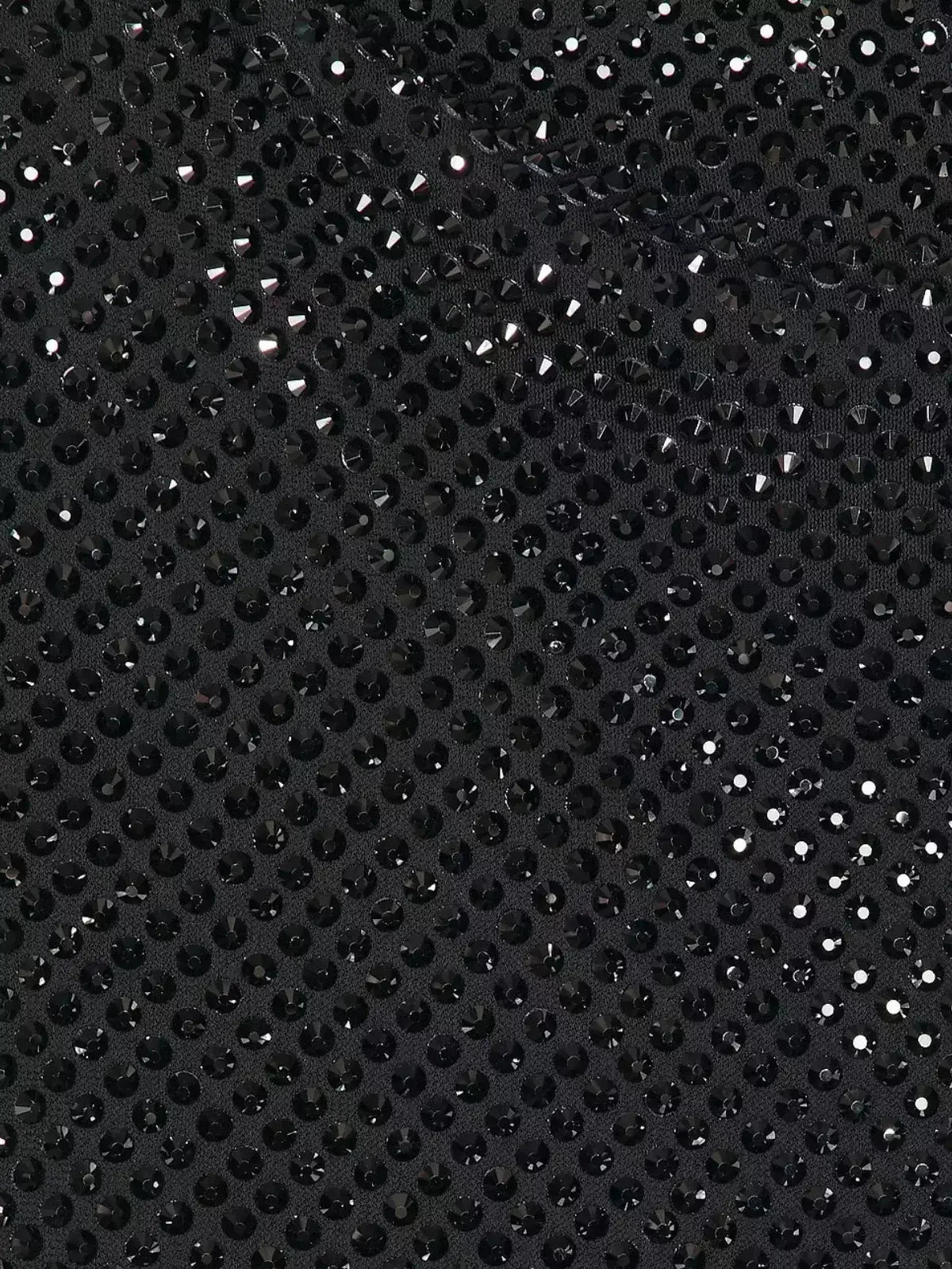 Crystal-Embellished Long Black Gathered Evening Dress - Dresses