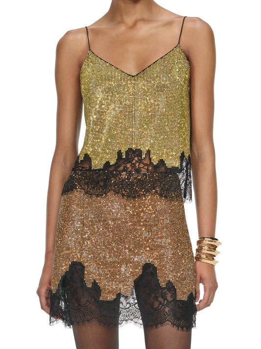 Crystal Chainmail Top and Skirt Set Suits & Sets