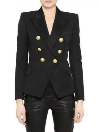 Double-Breasted Blazer Jacket in Black or White - Branna Couture