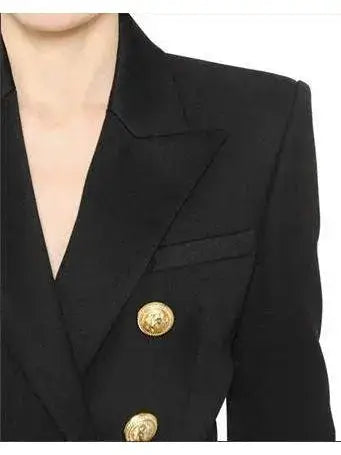 Double-Breasted Blazer Jacket in Black or White - Jackets