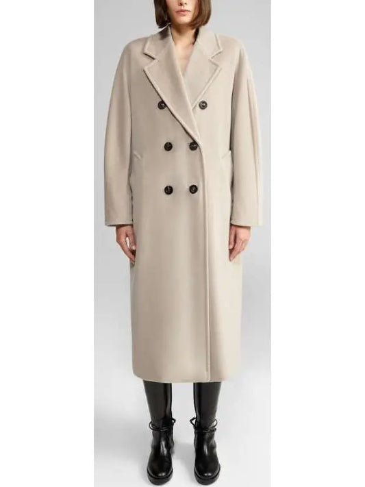 Double-Breasted Wool and Cashmere-blend Icon Coat, Turtledove - Branna Couture