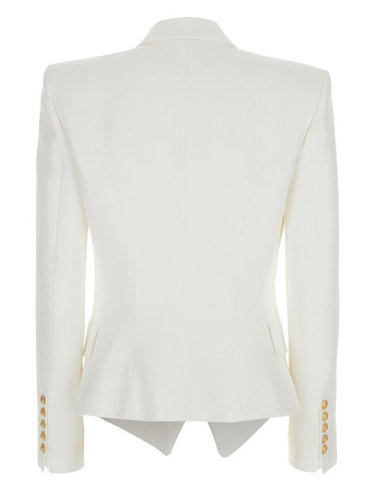 Double-Breasted Blazer Jacket in Black or White