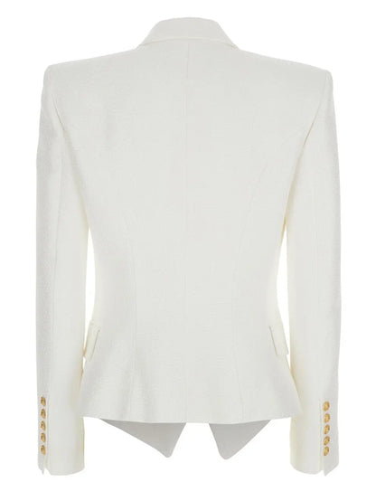 Double-Breasted Blazer Jacket in Black or White - Jackets