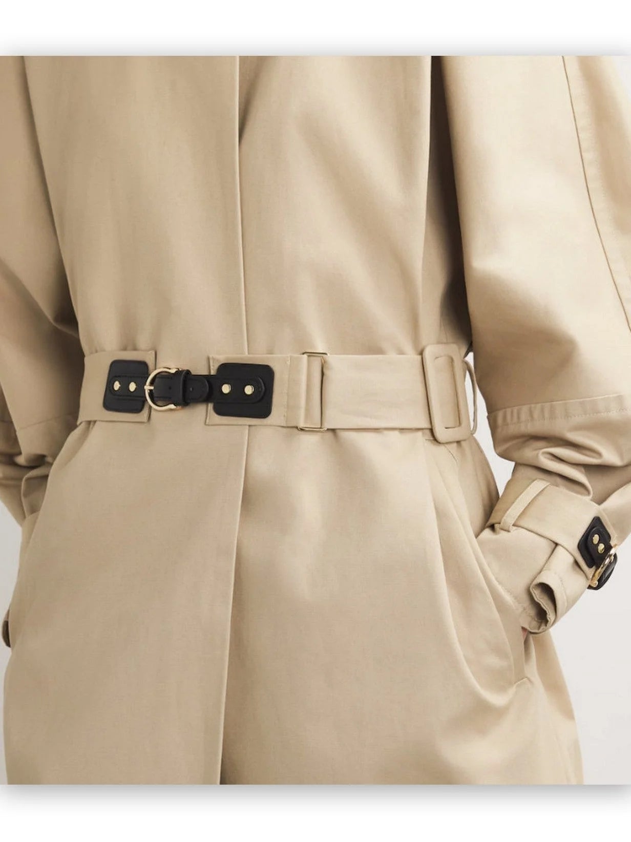 Double Buckled Midi Trench Coat Coats