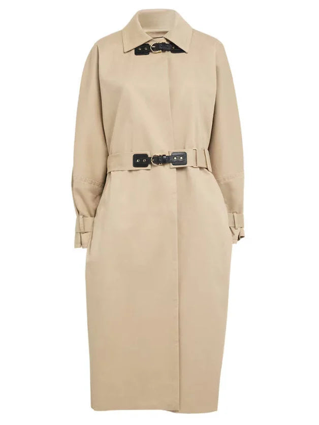 Double Buckled Midi Trench Coat Coats