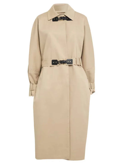 Double Buckled Midi Trench Coat Coats